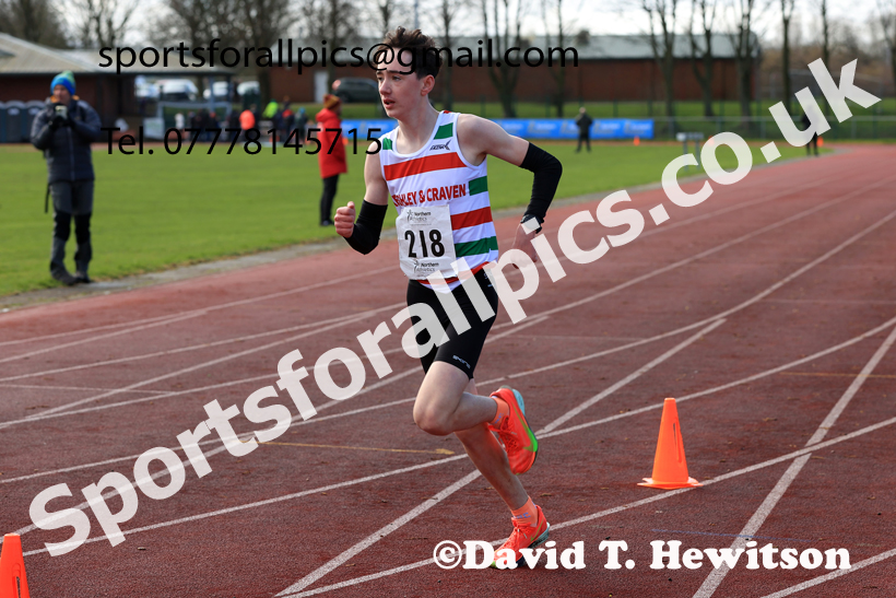 Boys Under-15s Young Athletes 5k, 2026 Northern Mens 12 and Womens 6 Stage Road Relays and Young Athletes 5k, Sheepmount Stadium, Carlisle. Photo: David T. Hewitson/Sports for All Pics